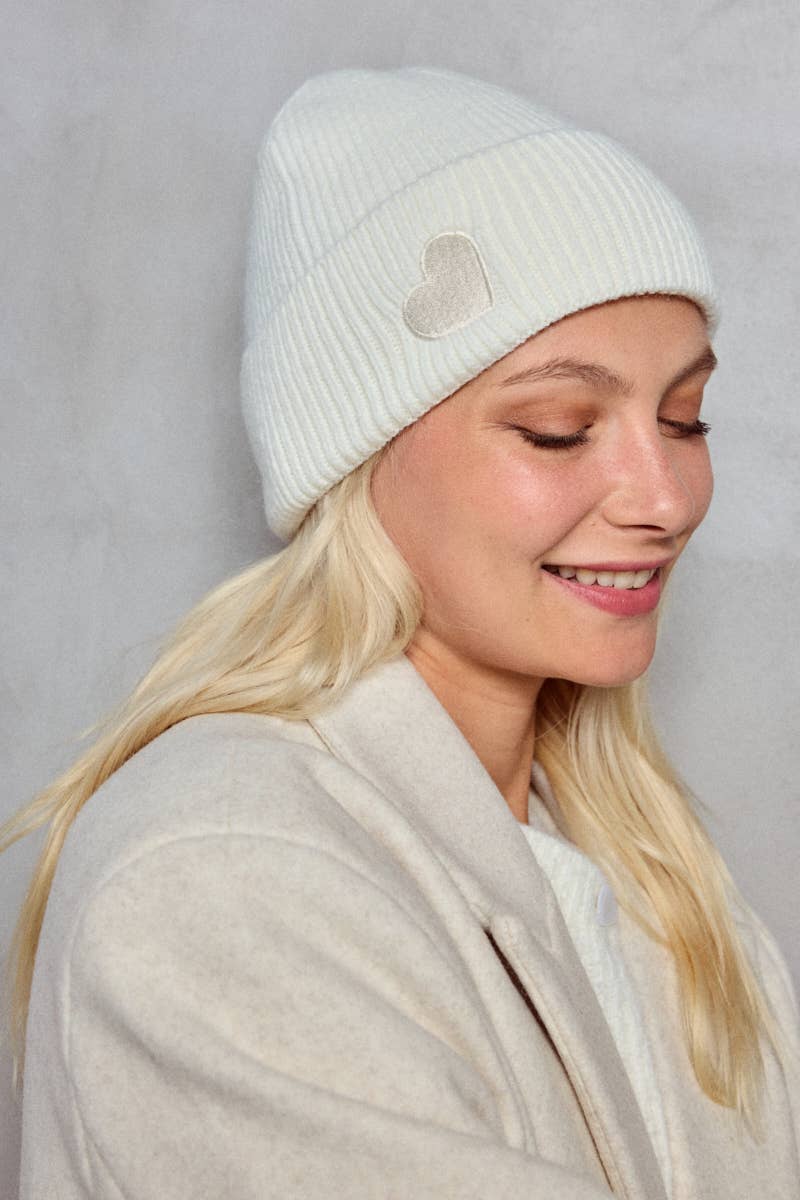 beanie mit herz